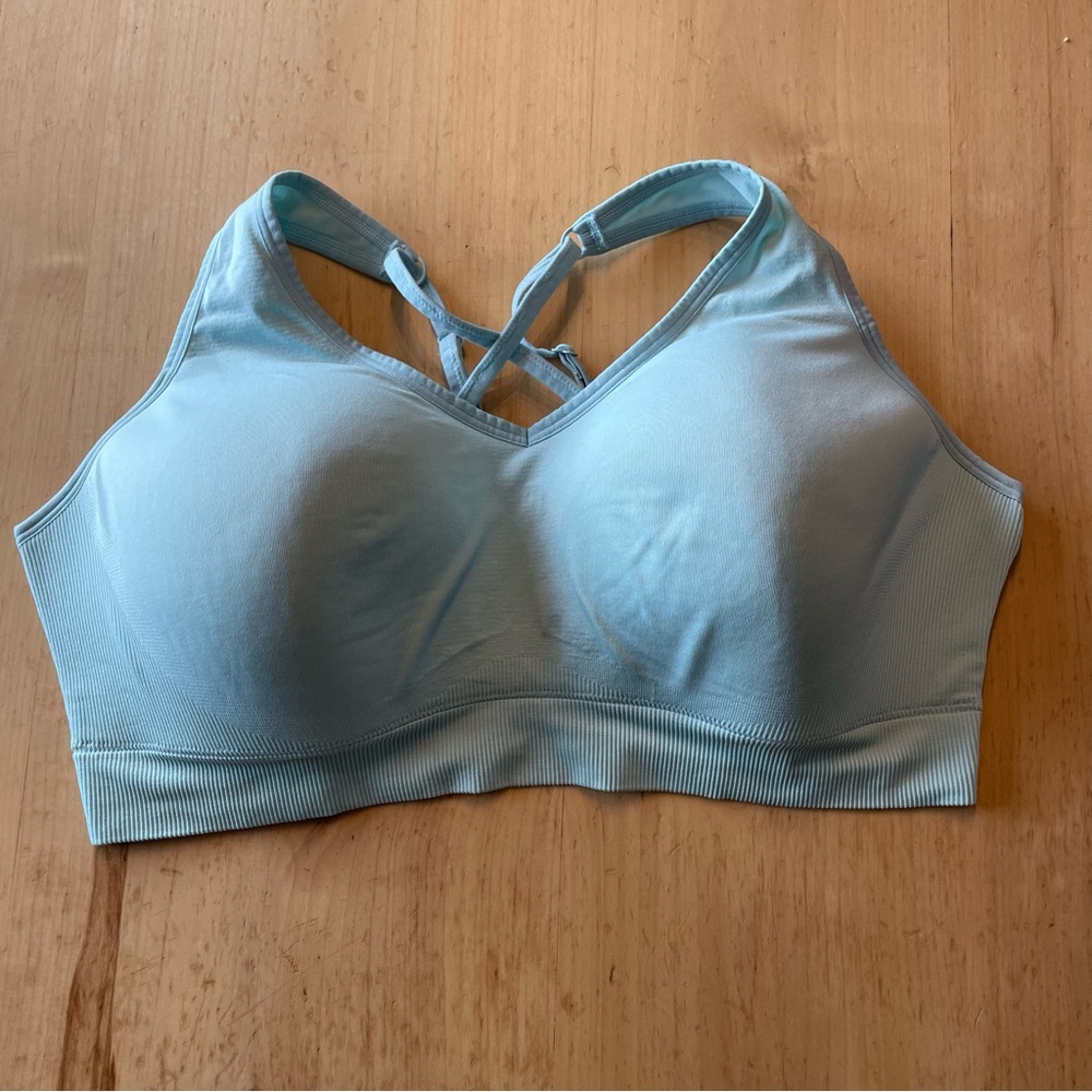 PINK Victoria's Secret Blue Sports Bra Lightly Lind XXL